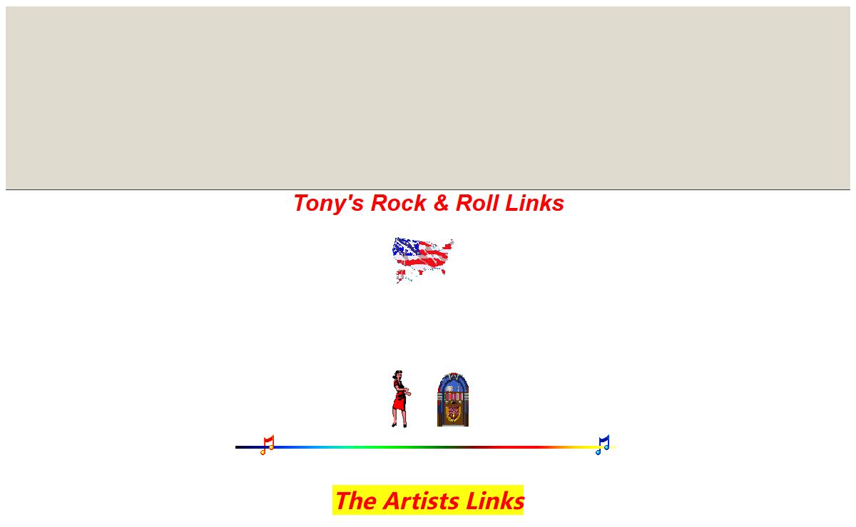 Tony's Rock & Roll Links