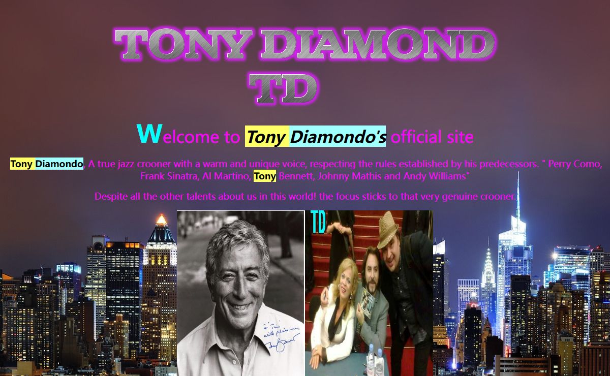 Jazz crooner Tony Diamond's Official Website