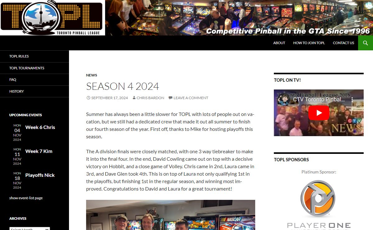 ToPL | The Toronto Pinball League