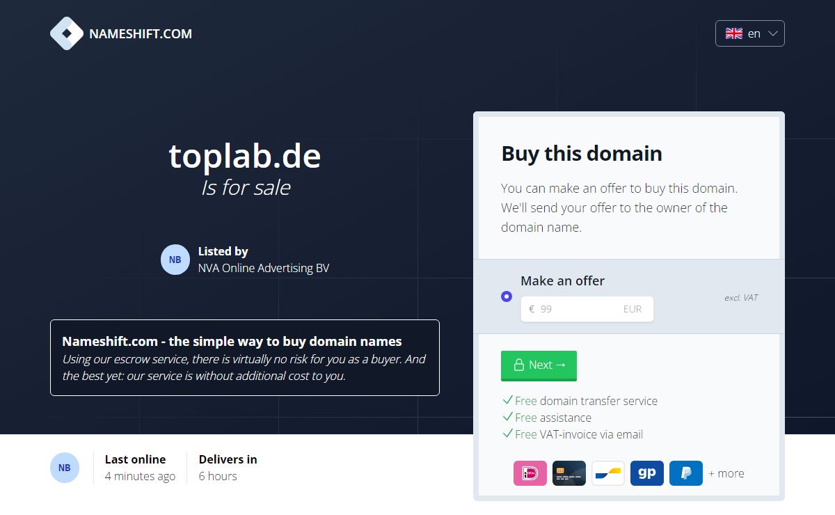 toplab.de is for sale