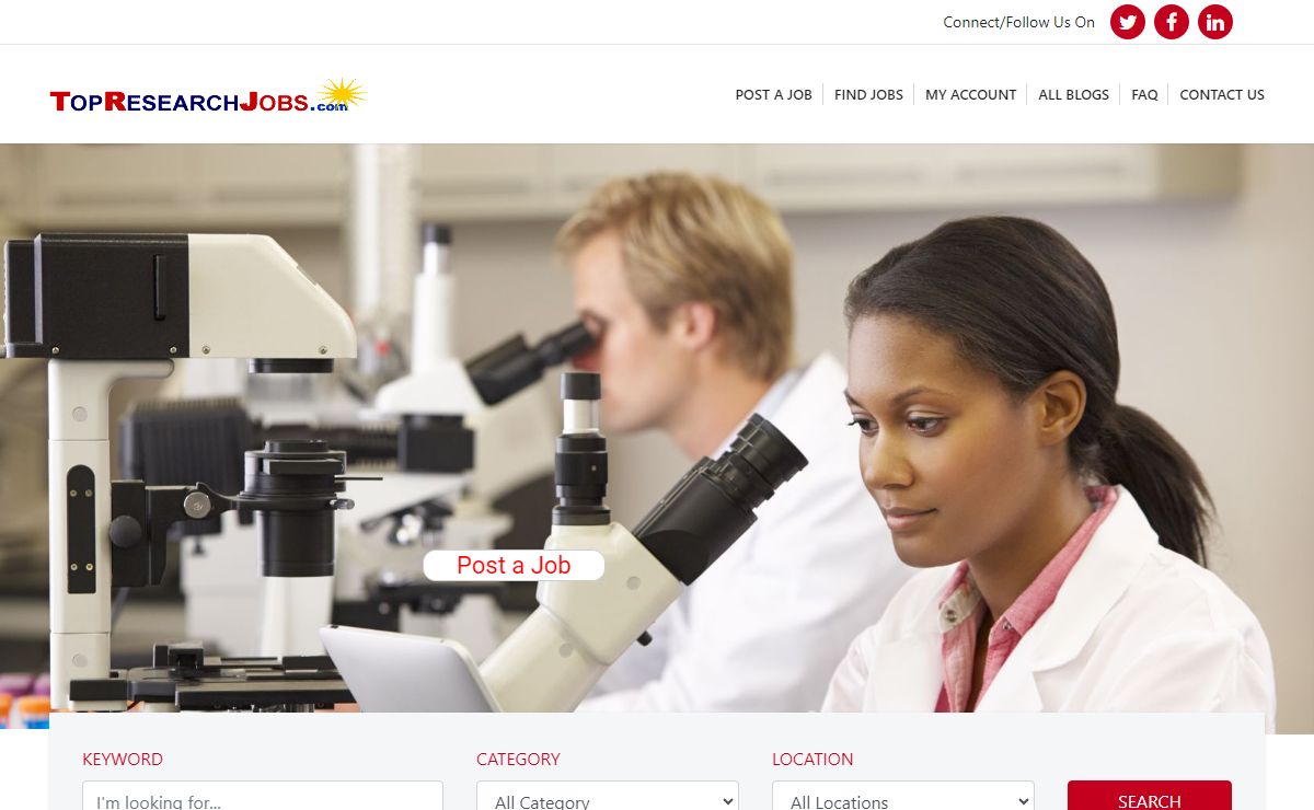Page - Homepage - Research Jobs, Premier Research Job Postings Board, Post Jobs Research Jobs, Premier Research Job Postings Board, Post Jobs