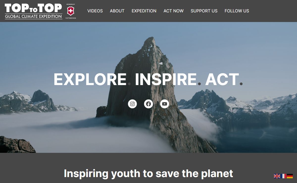 TOPtoTOP Global Climate Expedition – Inspiring Youth to Save the Planet