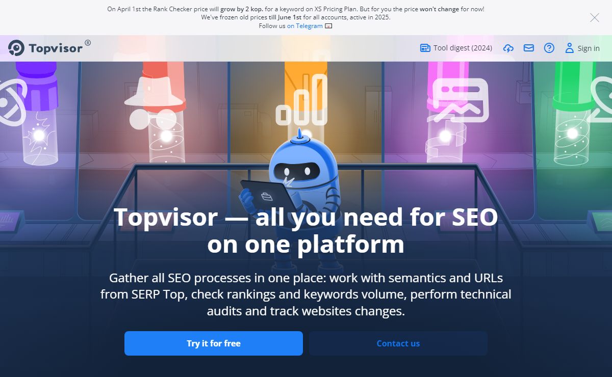 Topvisor — all SEO tools on one platform 🤖