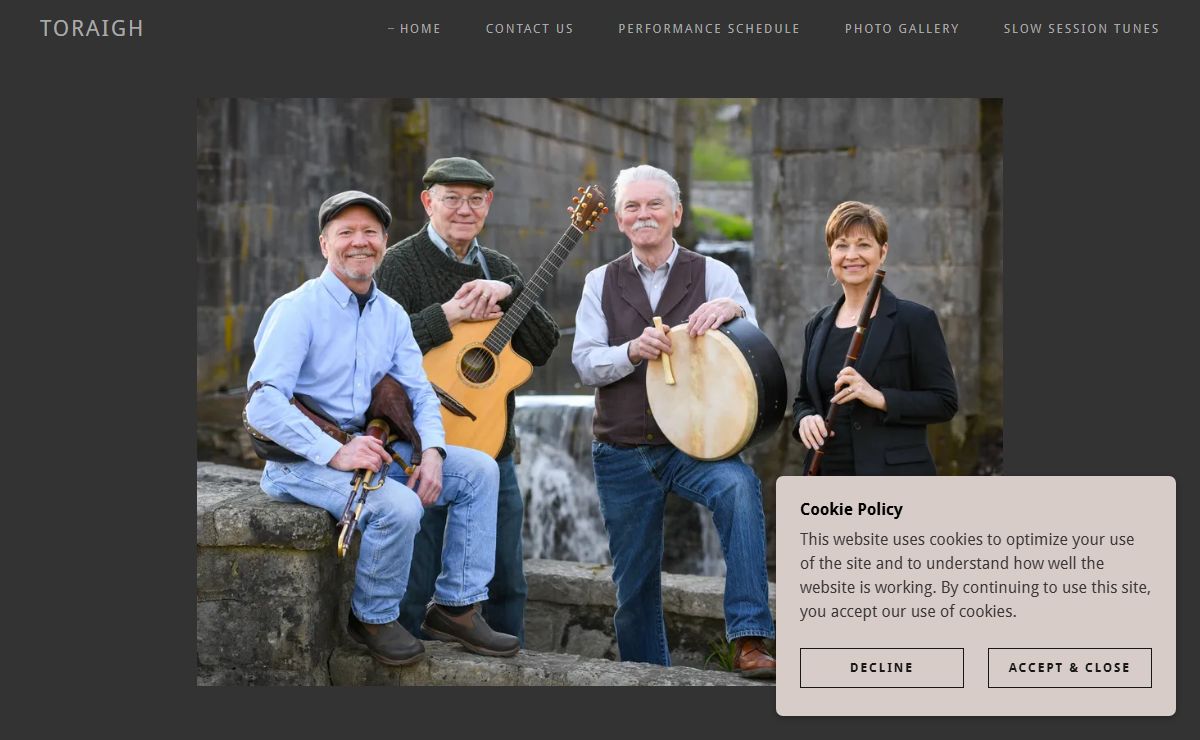 Toraigh - Traditional Irish Music, Live Music Performance