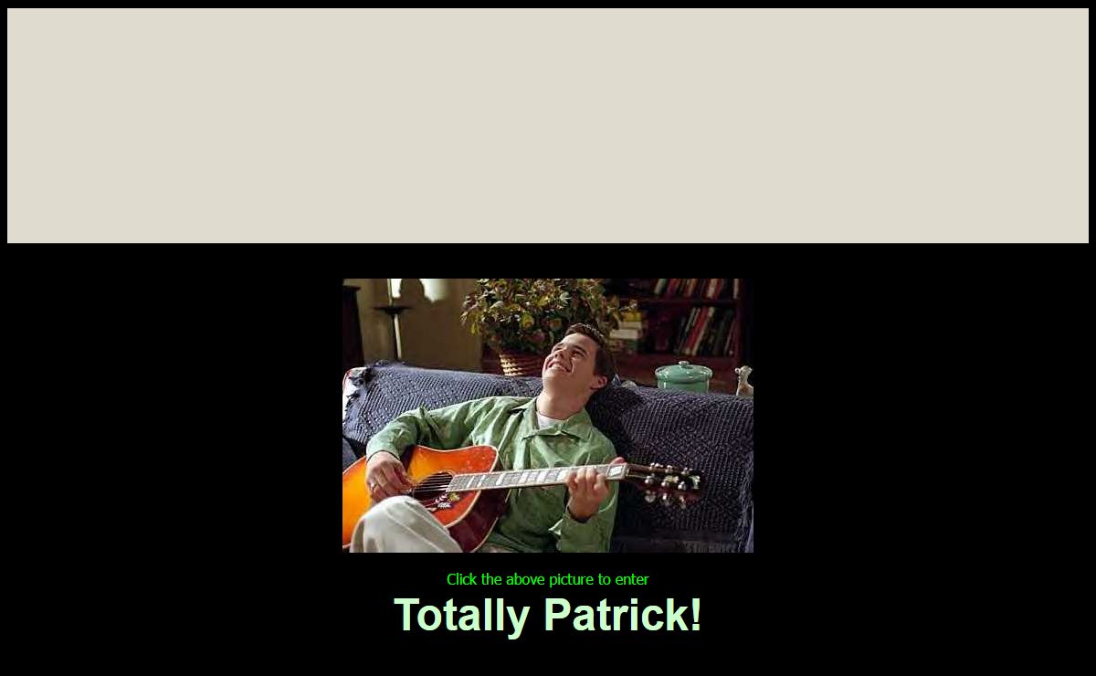 Totally Patrick!