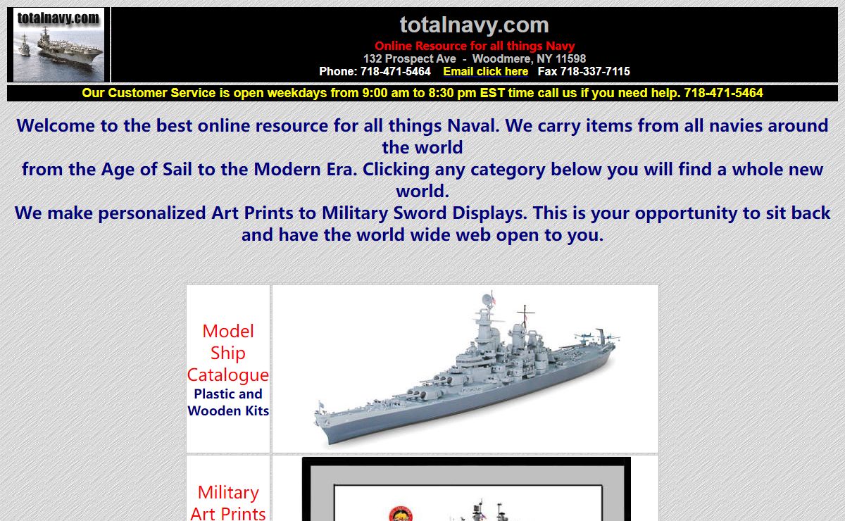 Total Navy - online resource for gifts and accessories