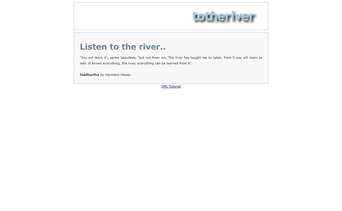 Listen to the river