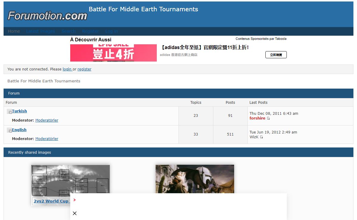 Battle for Middle Earth 1 Tournaments