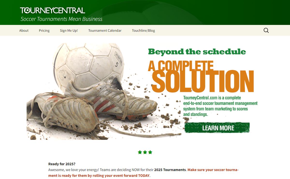 TourneyCentral | Soccer Tournaments Mean Business