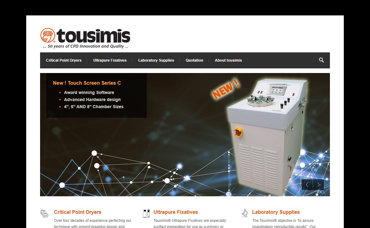 tousimis - 50 years of Critical Point Dryers Innovations