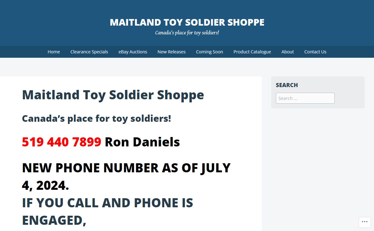 Maitland Toy Soldier Shoppe | Canada's place for toy soldiers!