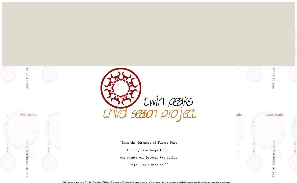 Twin Peaks Third Season Project