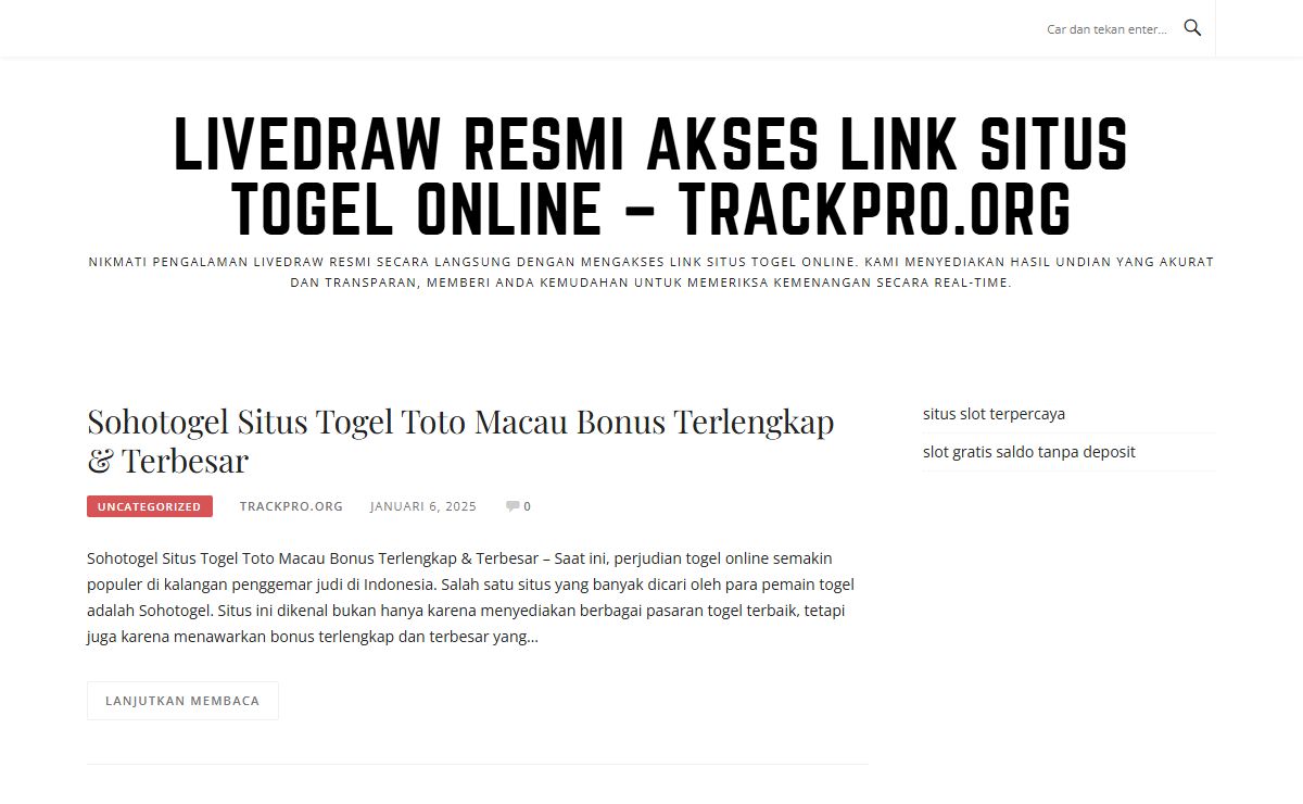 LiveDraw Resmi Akses Link Situs Togel Online - trackpro.org