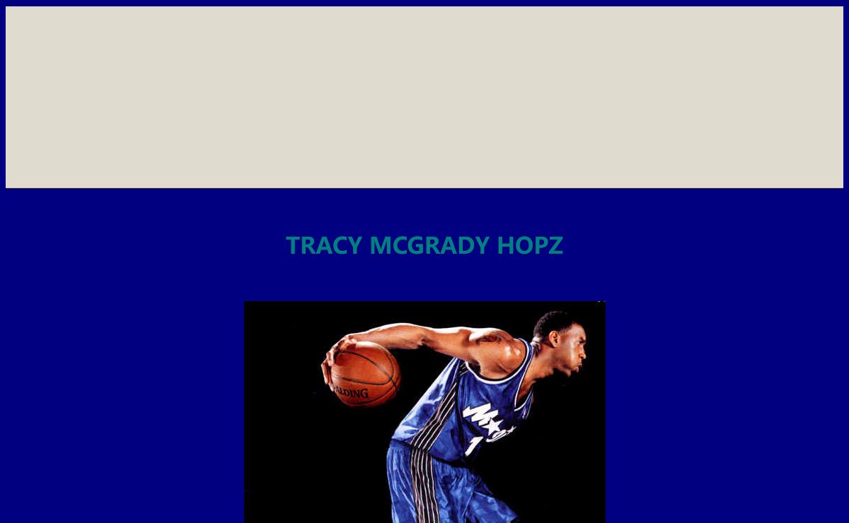Tracy McGrady Hopz