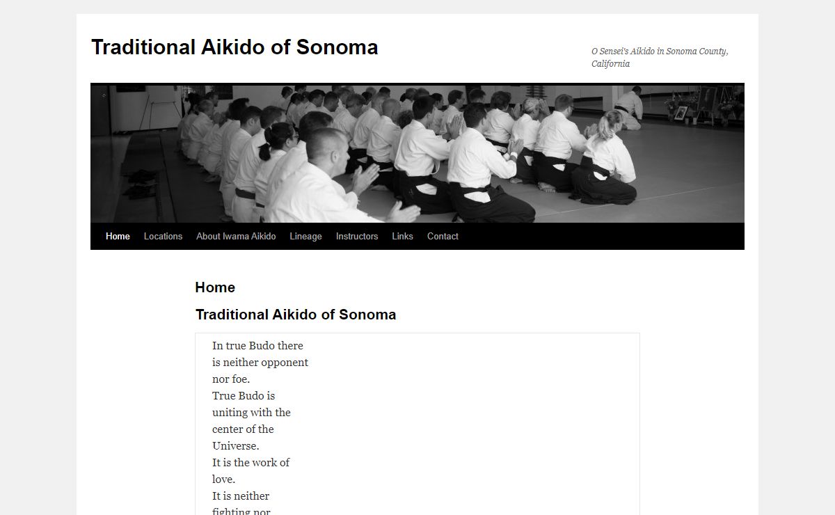 Traditional Aikido of Sonoma | O Sensei's Aikido in Sonoma County, California