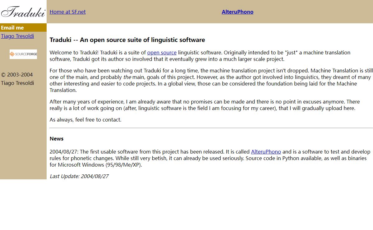 Traduki -- An open source suite of linguistic software
