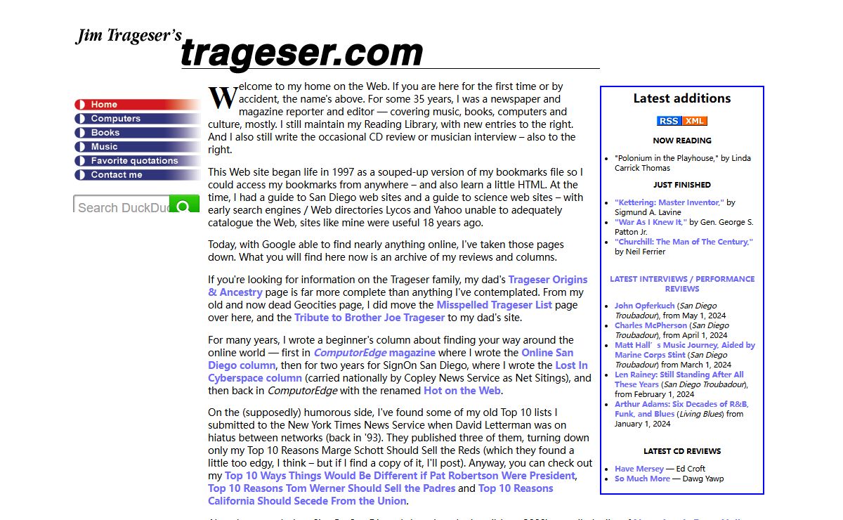 Welcome to Jim Trageser's home page