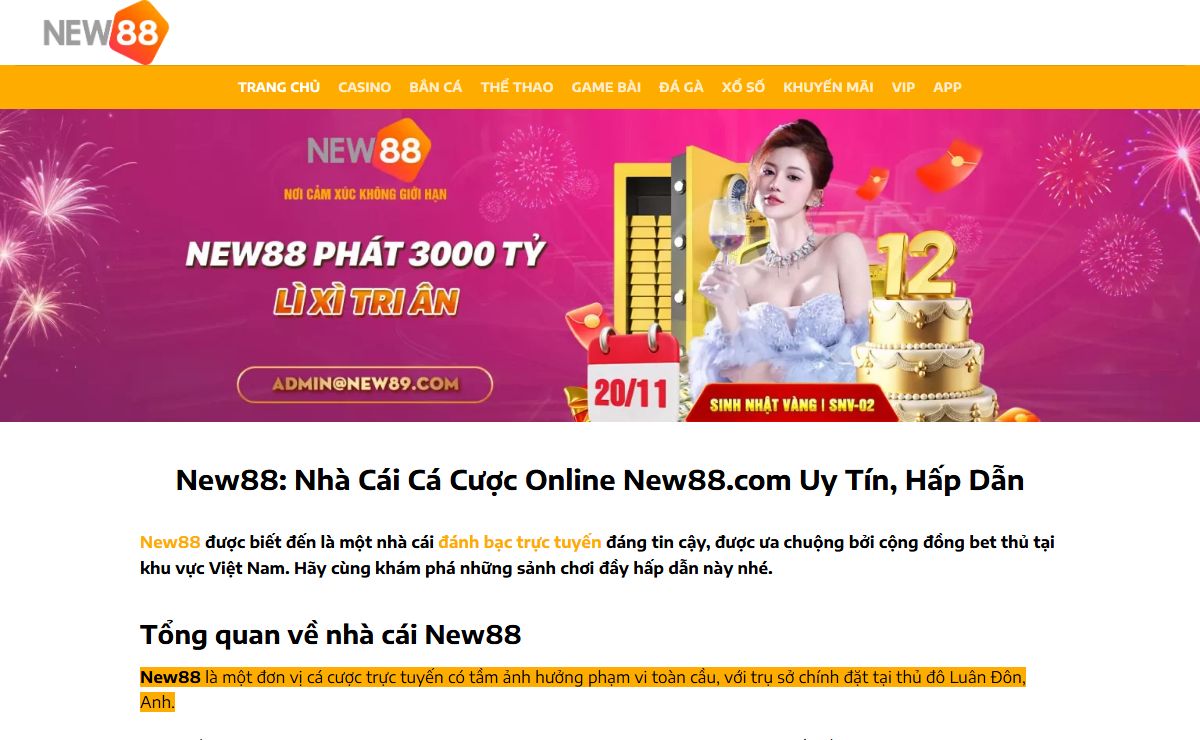 New88 | Link Vào Nhà Cái New88.com Uy Tín, Hấp Dẫn