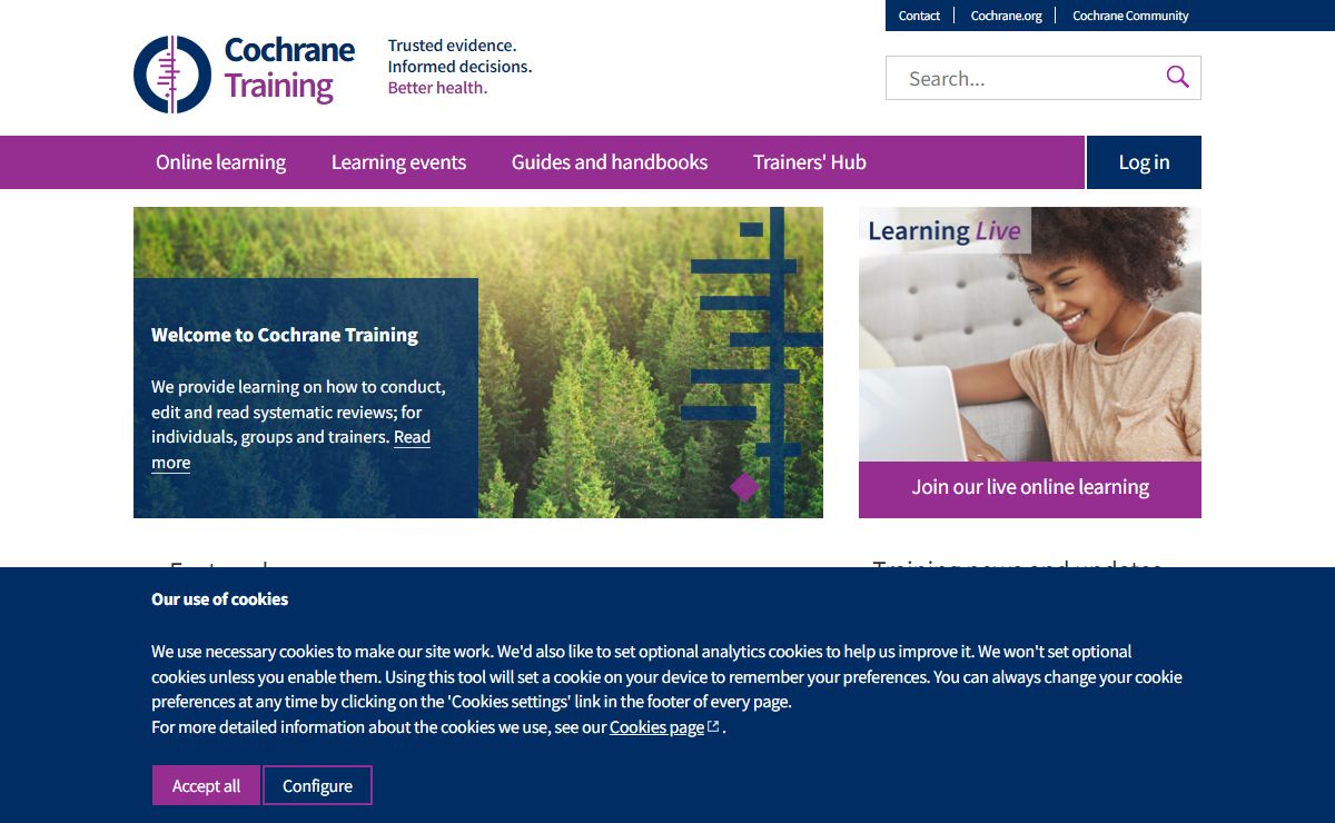 Cochrane Training | Trusted evidence. Informed decisions. Better health.