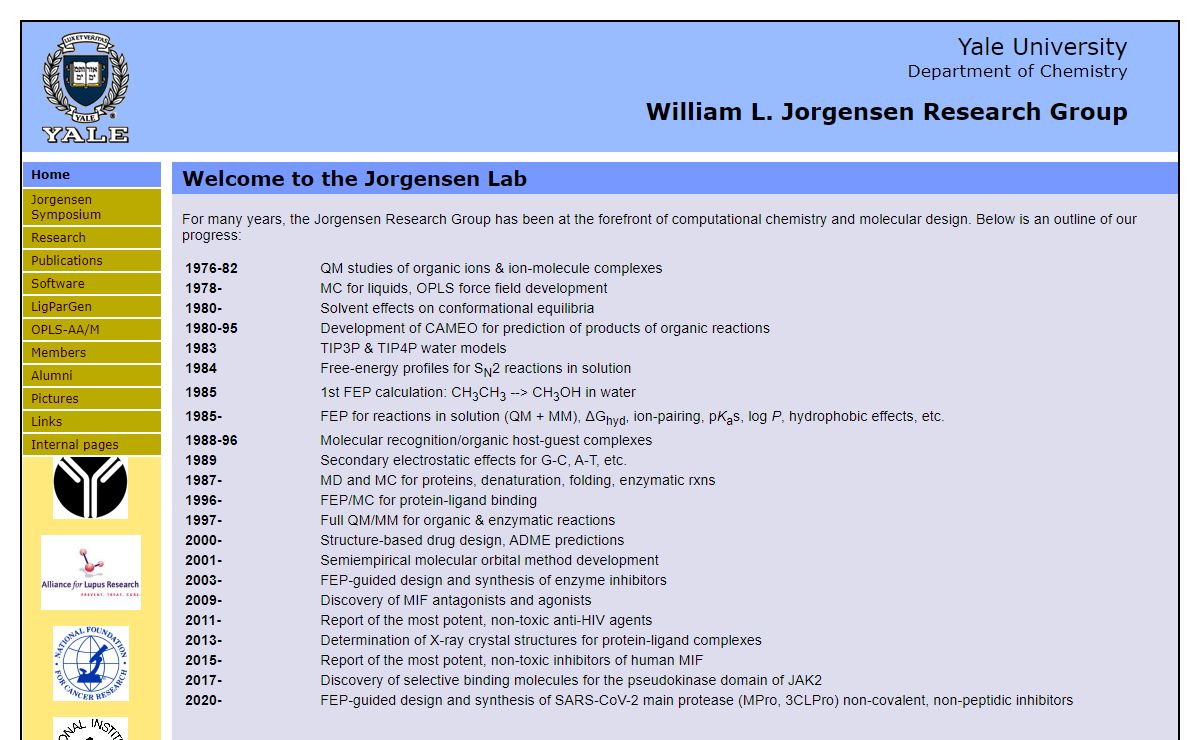 William L. Jorgensen Research Group - Welcome to the Jorgensen Lab