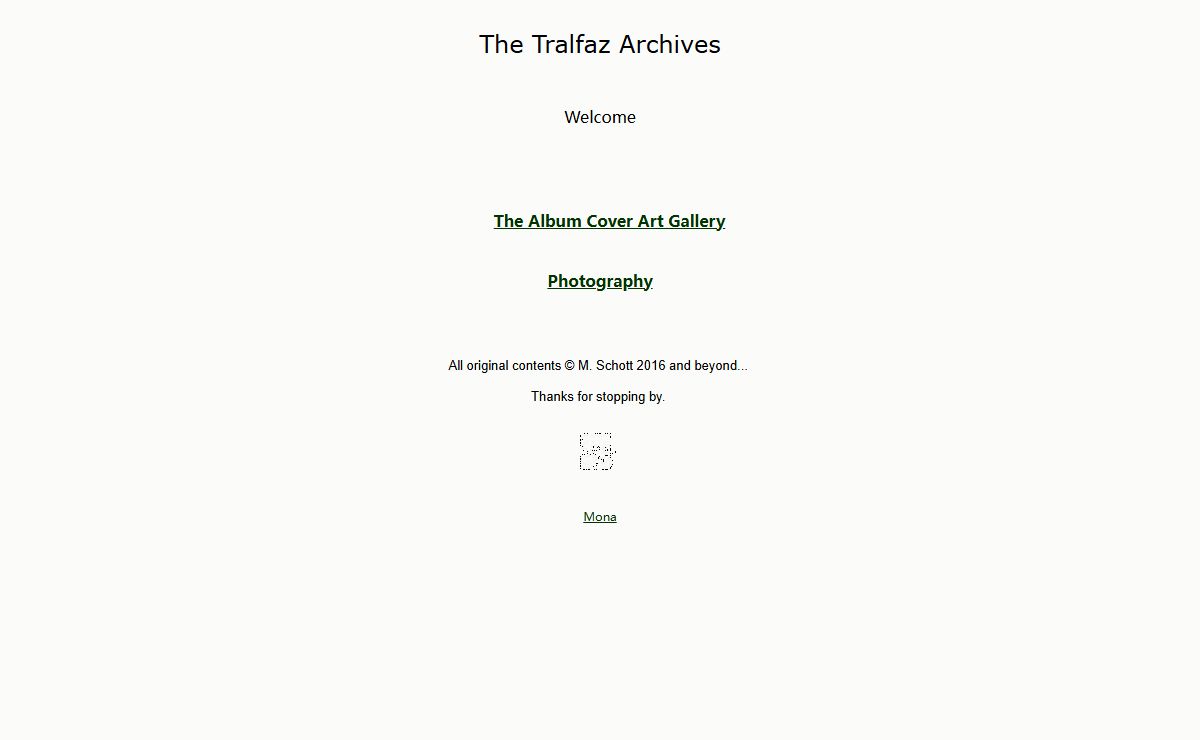 Welcome to the Tralfaz Archives