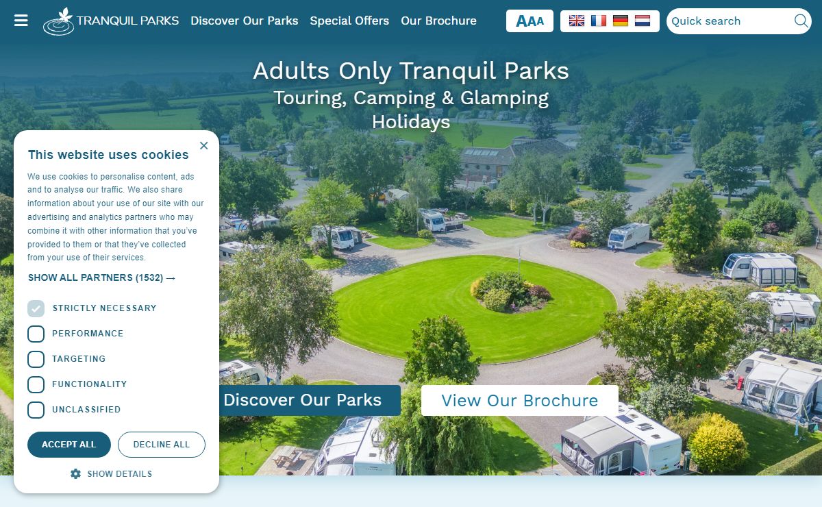 Adults Only Caravan Parks & Touring Parks | Tranquil Parks