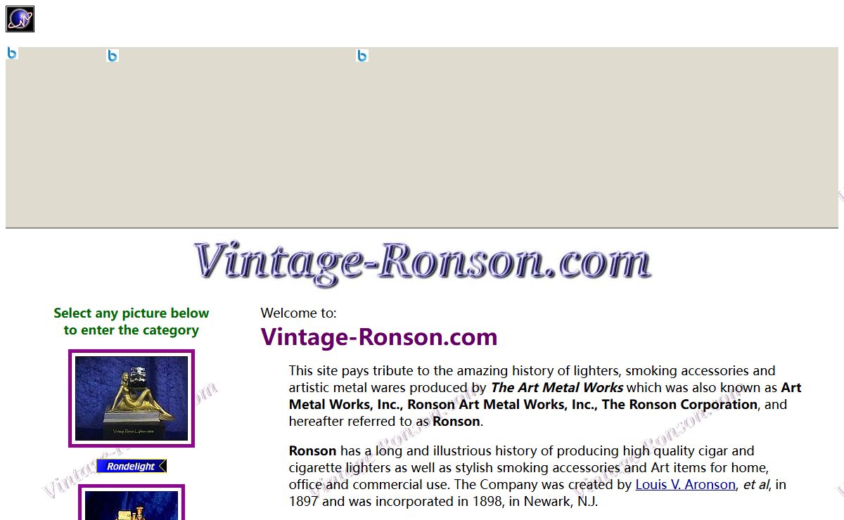 Vintage Ronson Lighters Home Page