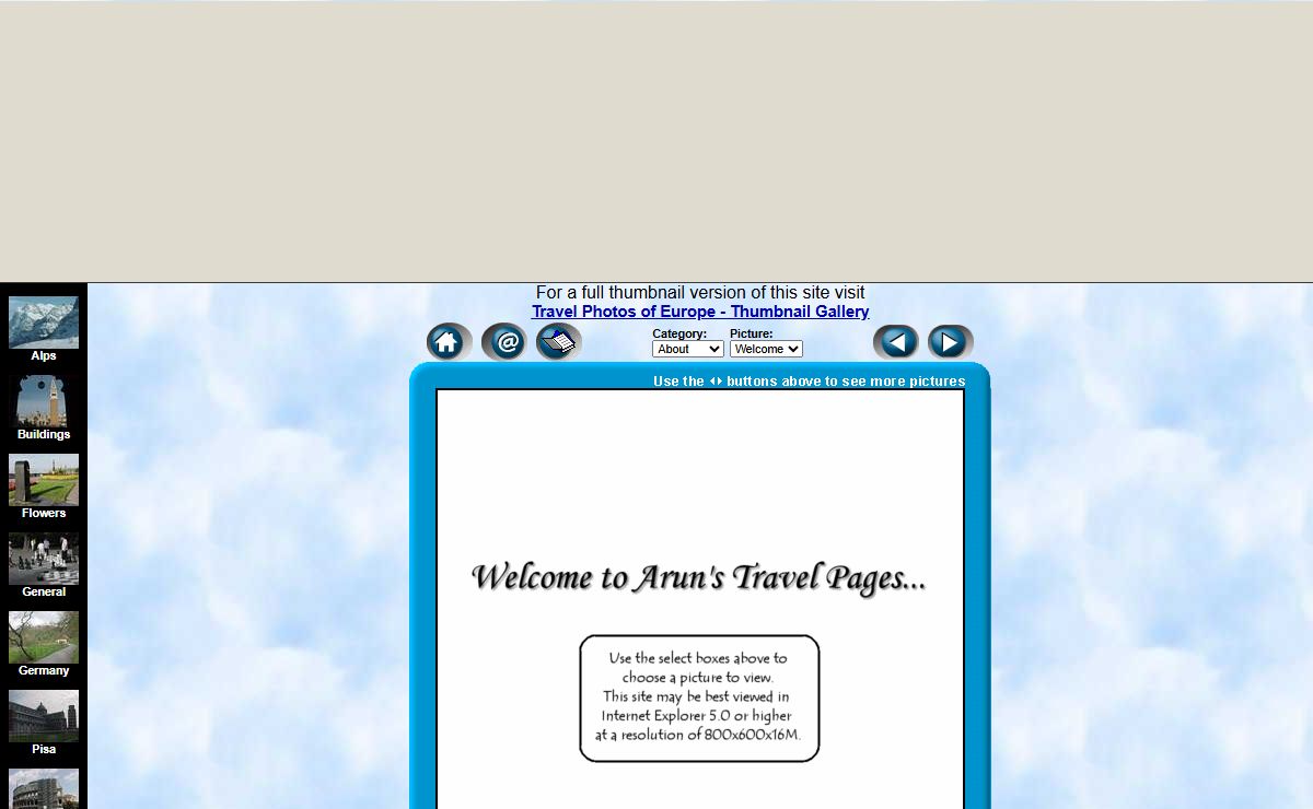Arun's Travel Pages - Photos of Europe