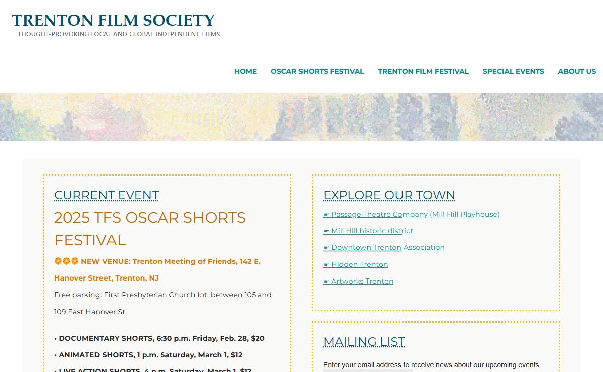 Trenton Film Society – Thought-provoking local and global independent films