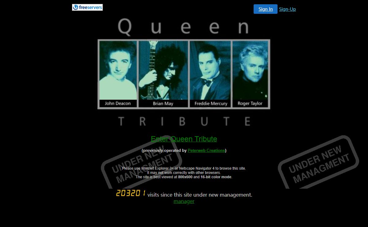 Queen Tribute (tradition of peterweb.com)