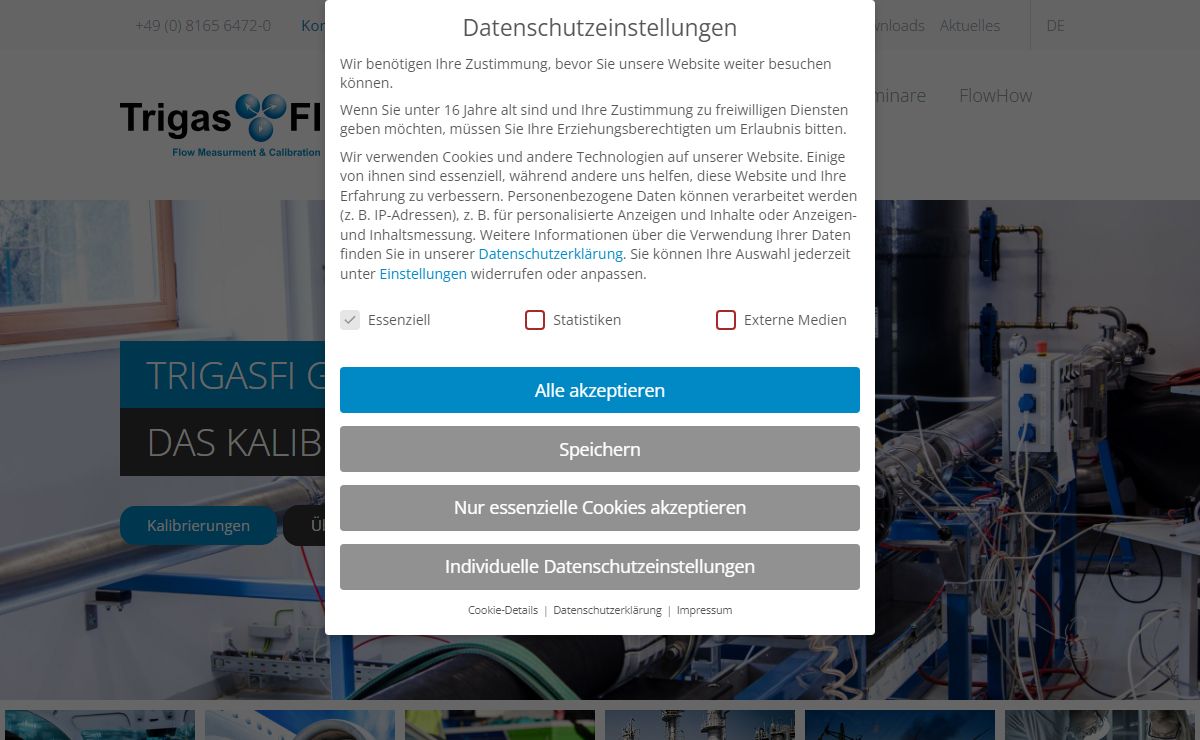 TrigasFI Kalibrierlabor - akkreditiert für Flüssigkeiten und Gase!
