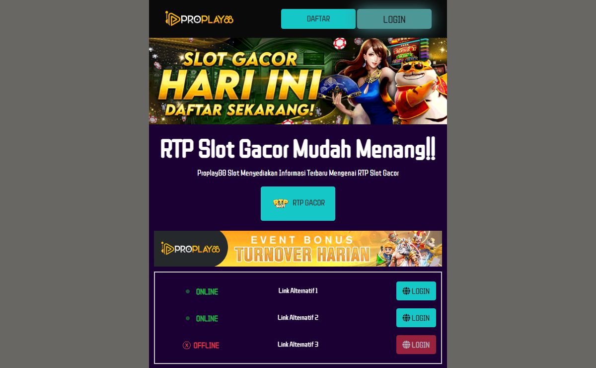 ProPlay88 - Situs Taruhan Slot RTP Gacor Terpercaya