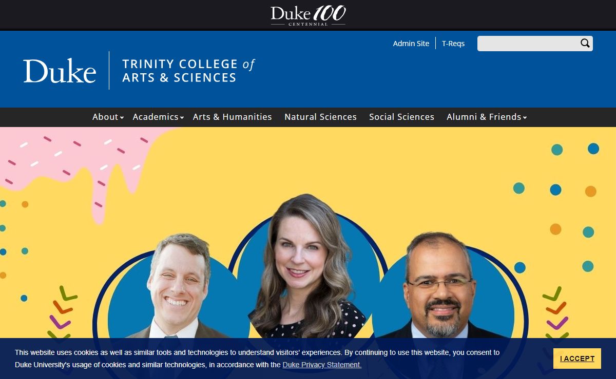 Front Page | Trinity College of Arts & Sciences