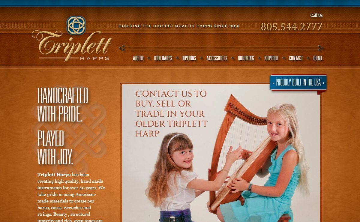 Triplett Harps | Custom Celtic Harps | Wire Harps