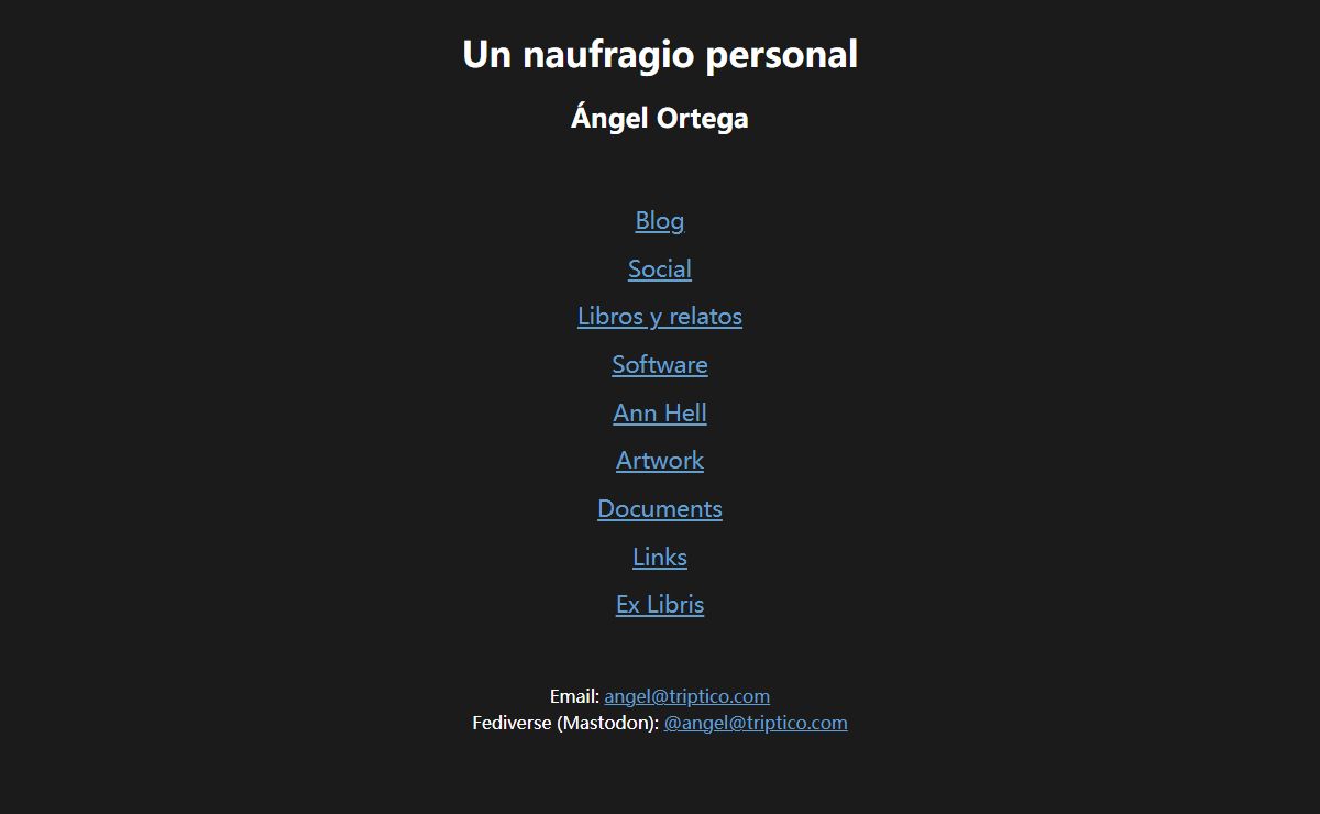 Un naufragio personal: Ángel Ortega