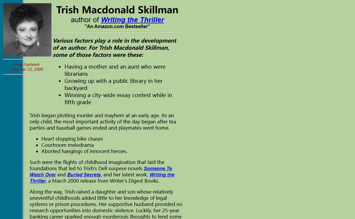 Trish Macdonald Skillman - Mystery & Suspense