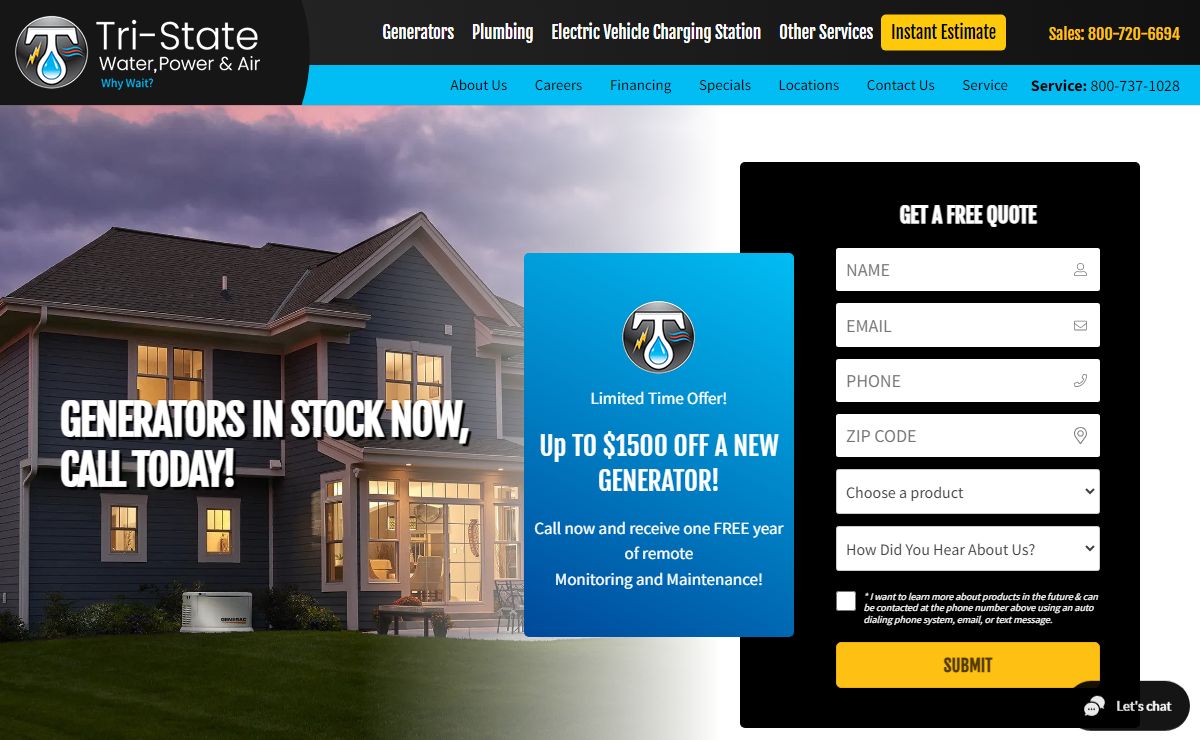 Generators, Plumbing, Cape Girardeau MO | Tri-State