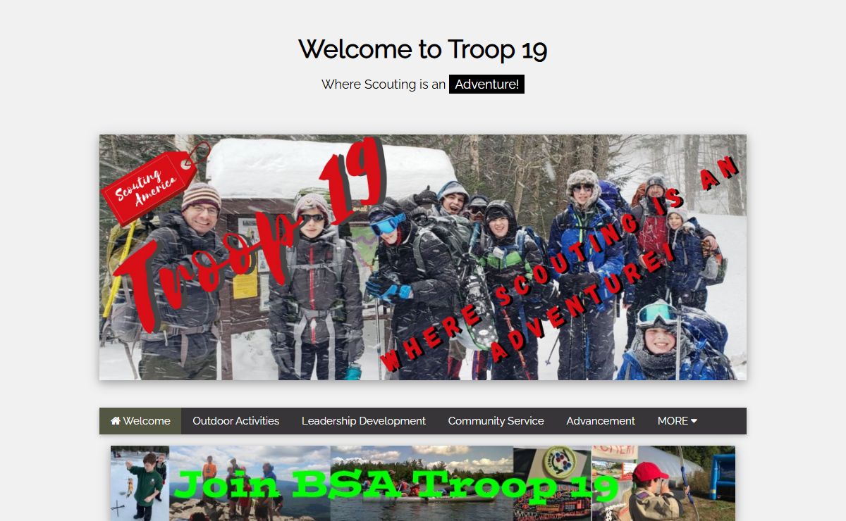 "Troop19: Building Character and Leadership Skills through Scouting Adventures"