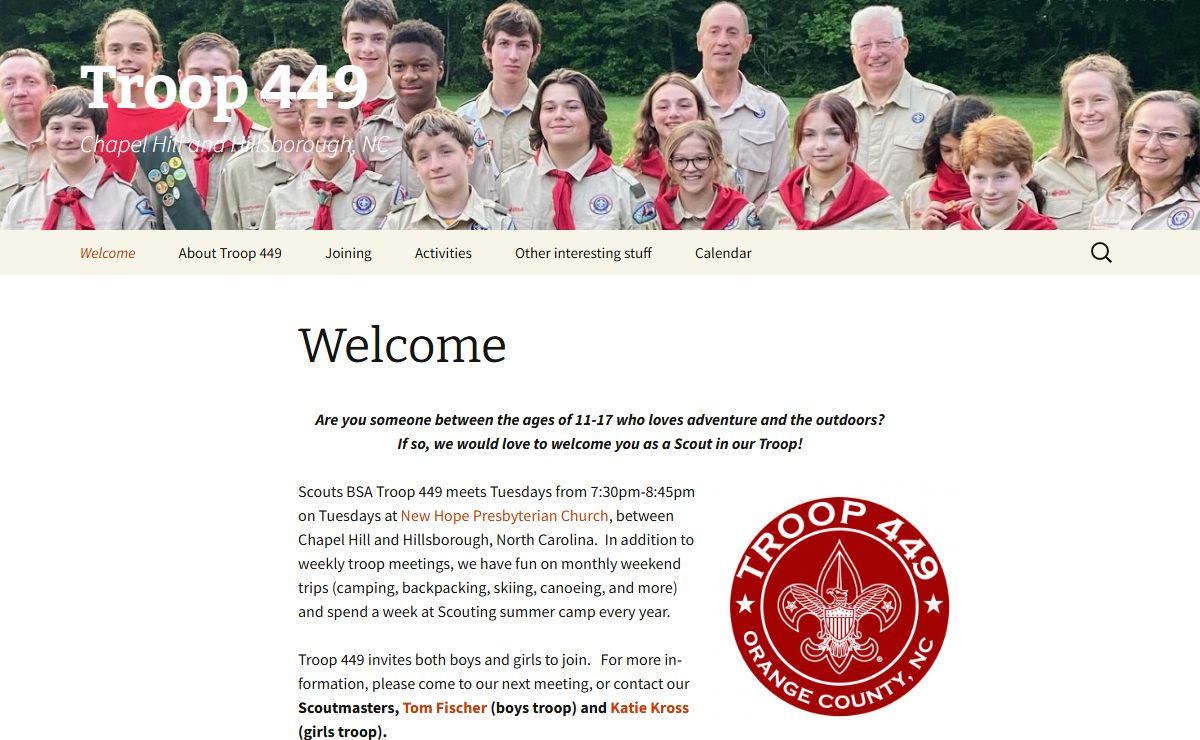 Troop 449 | Chapel Hill and Hillsborough, NC