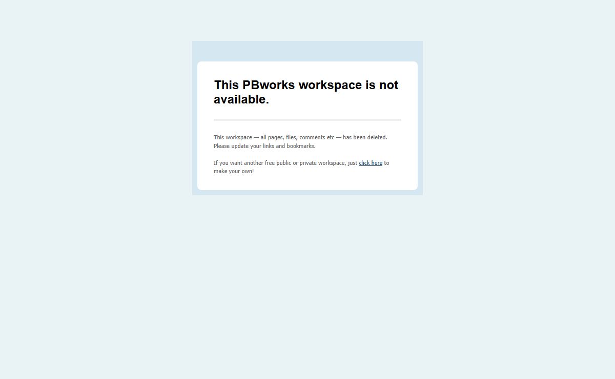 Workspace disabled