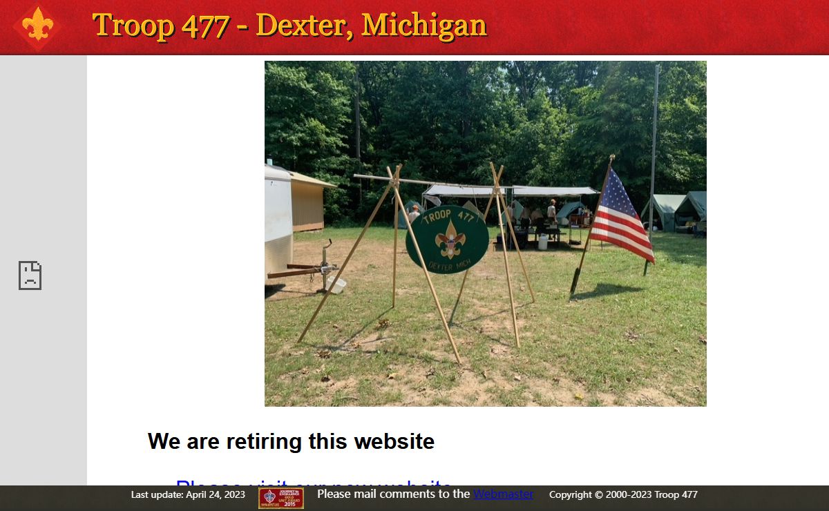 Troop 477 - Dexter, Michigan