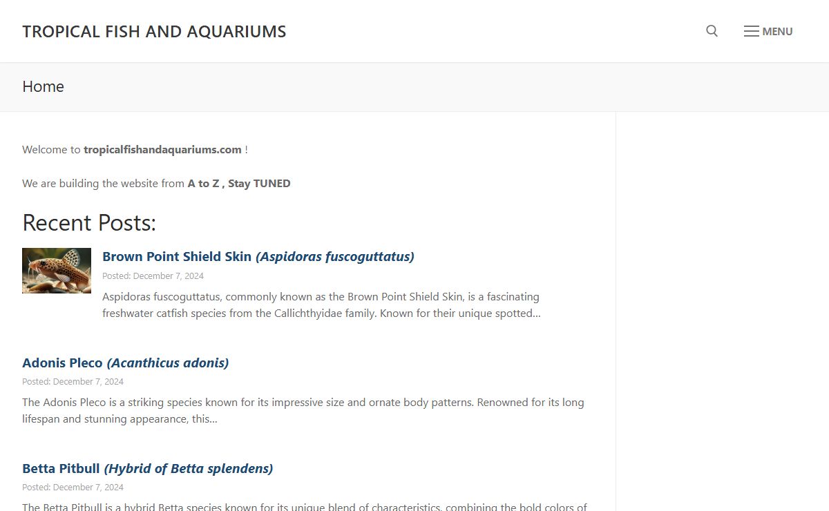 Home - Tropical Fish and Aquariums