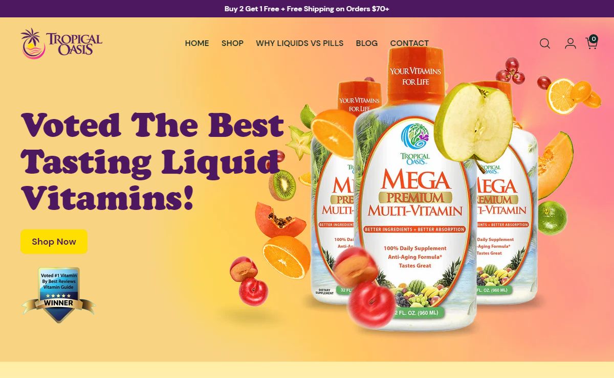 Liquid Vitamins – Tropical Oasis Liquid Vitamins & Minerals