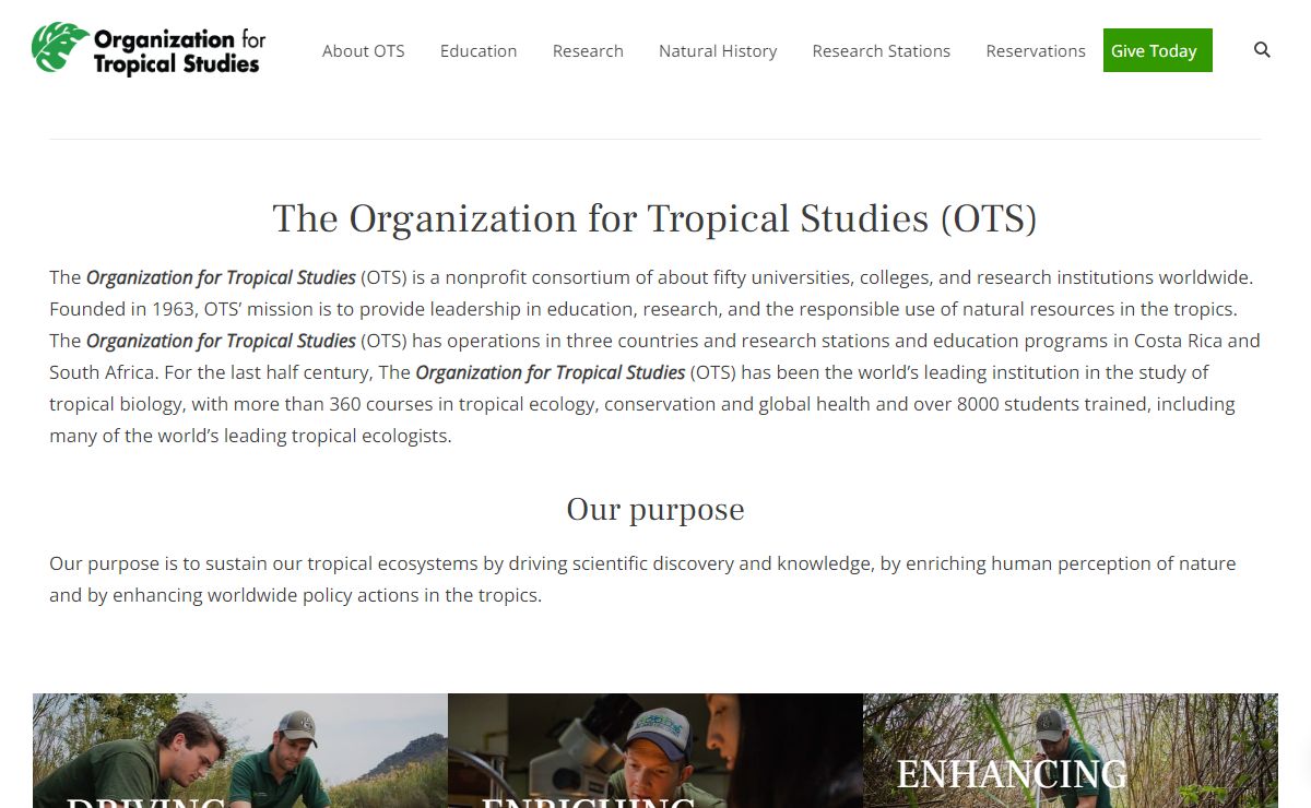 Welcome to Organization for Tropical Studies - Organization for Tropical Studies