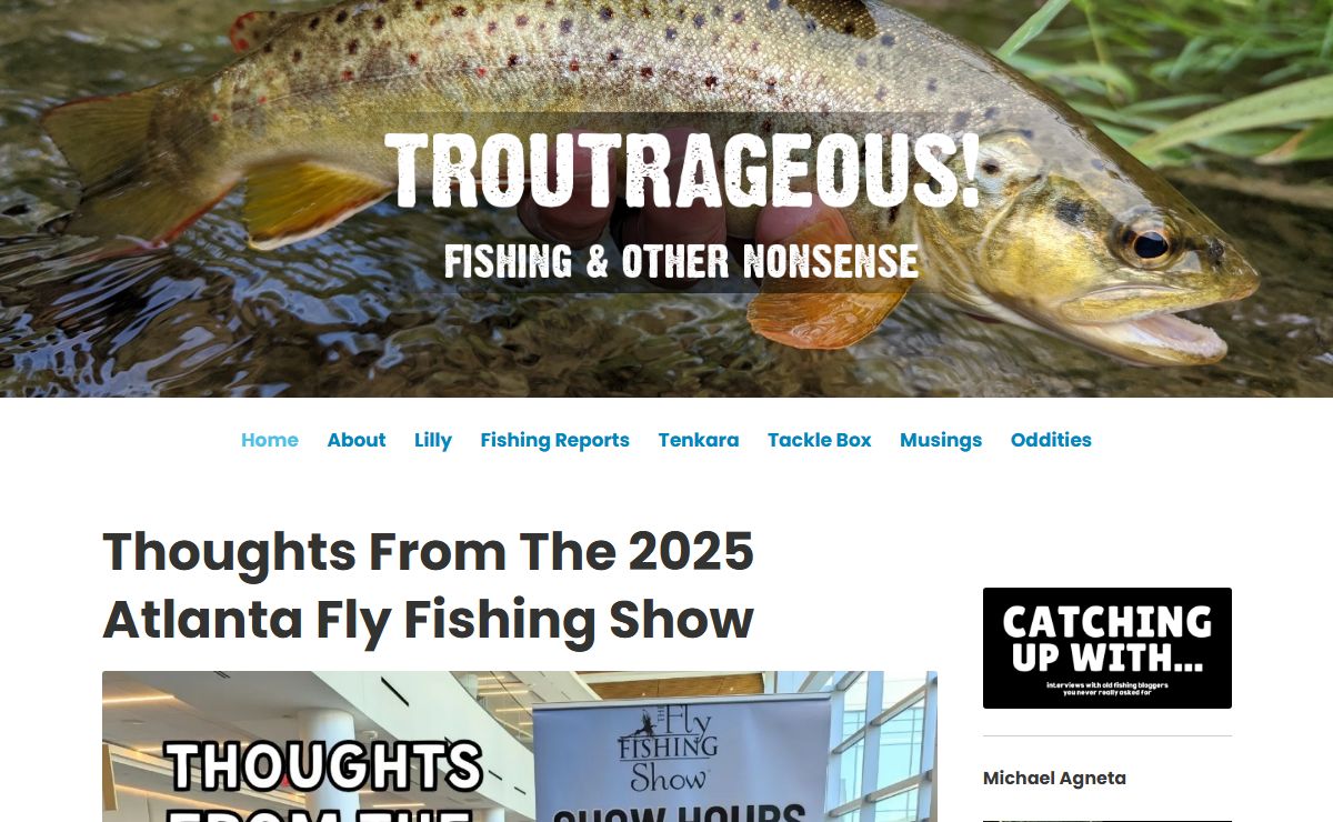 Troutrageous! Fly Fishing & Other Nonsense | A fly fishing and tenkara themed blog about trout, pop-culture, and my daughter Lilly. Philadelphia born and raised, living in Northeast Florida.