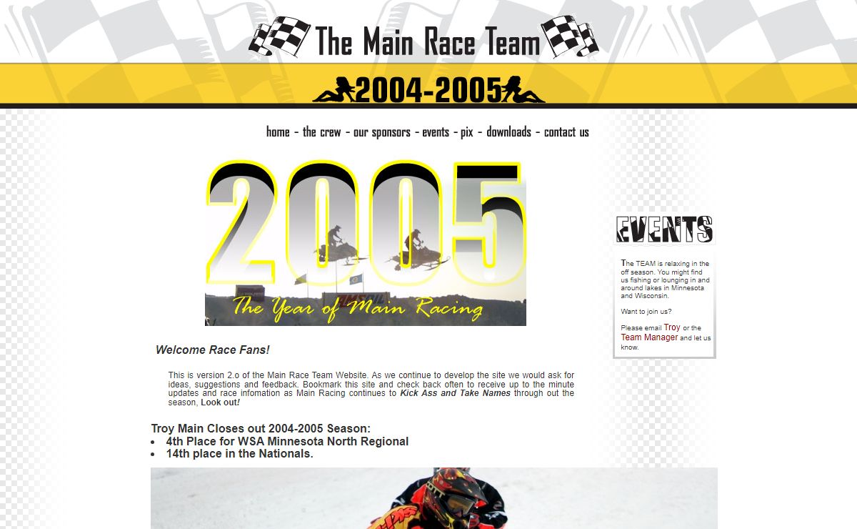 Welcome to the Troy Main WSA Snocross Racing Team Website