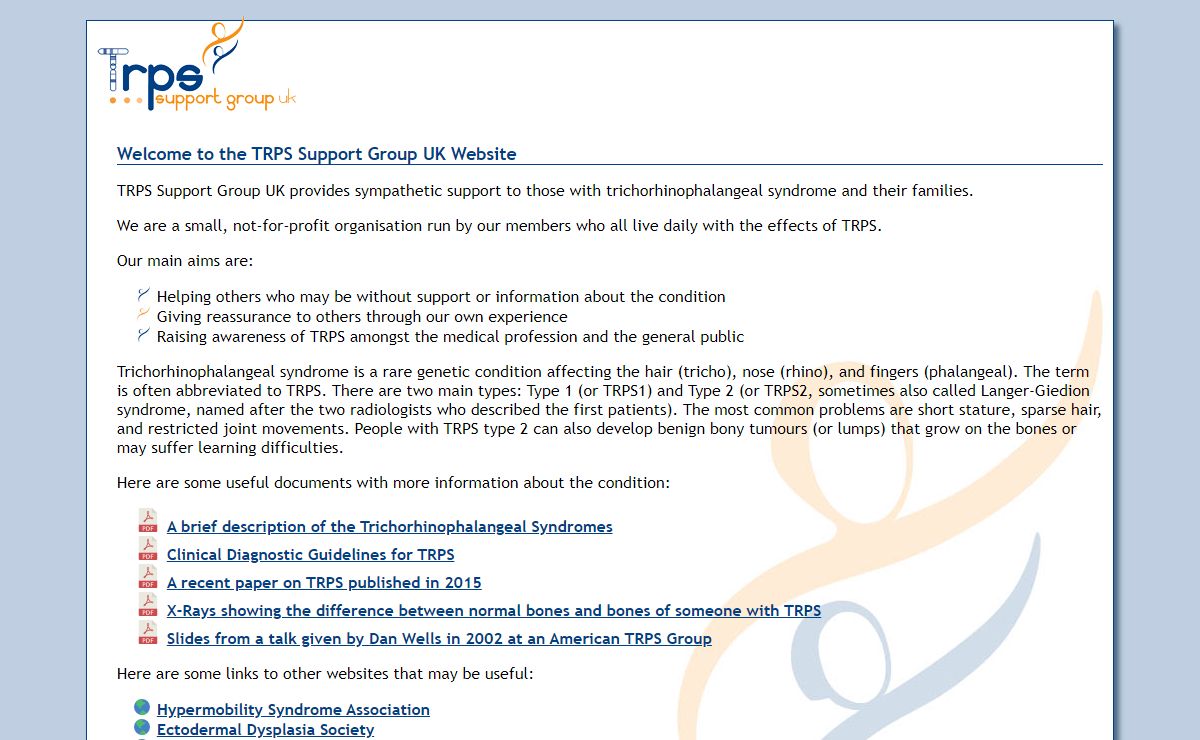 TRPS Support Group UK – support for Trichorhinophalangeal Syndrome
