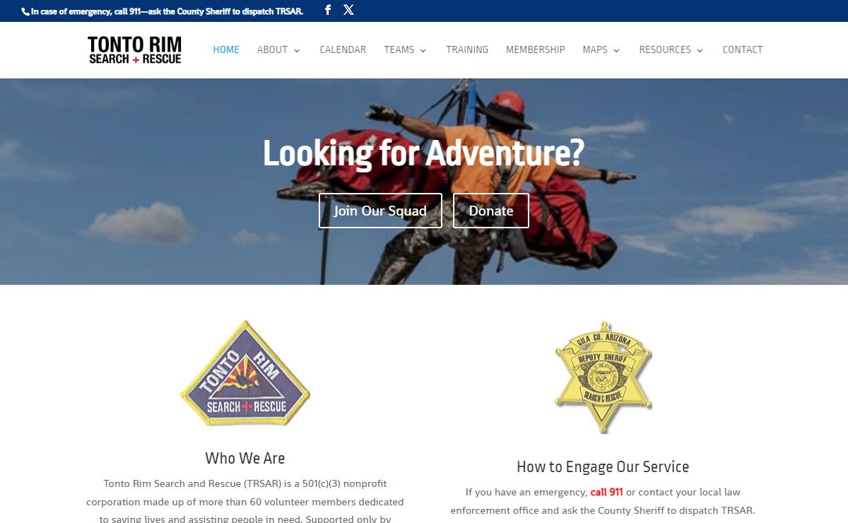 Tonto Rim Search + Rescue | Dedicated to saving lives since 1964.
