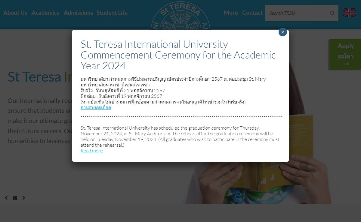St Teresa International University - Study in Thailand