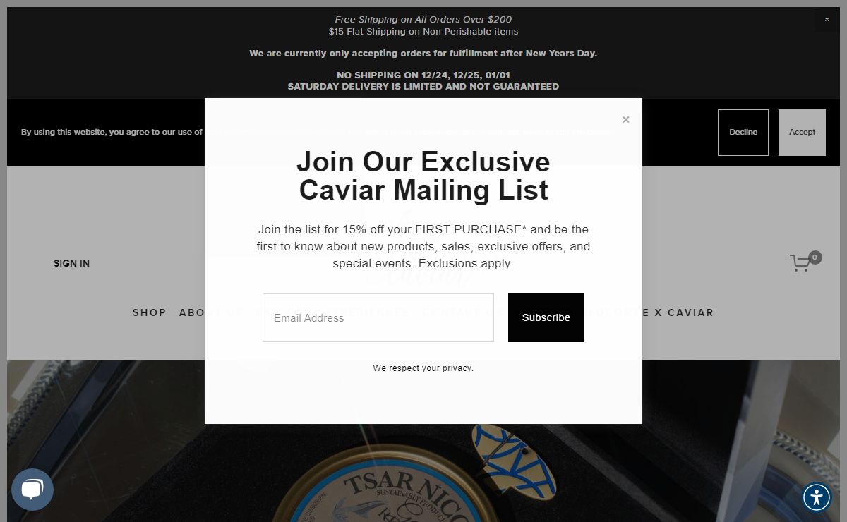 Buy the Best Caviar | Tsar Nicoulai Caviar